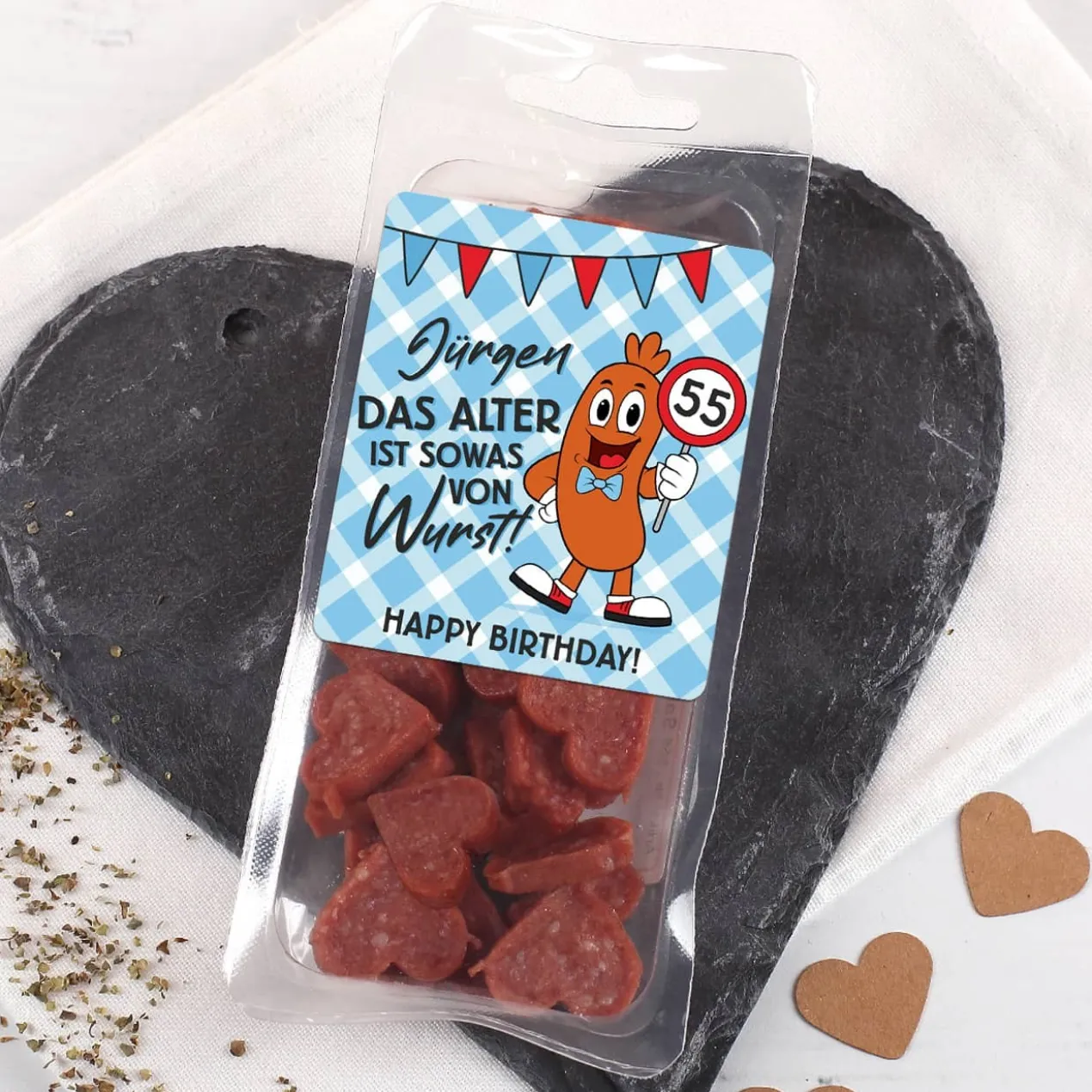 Das Alter ist Wurst! - Salamiherzen zum Geburtstag