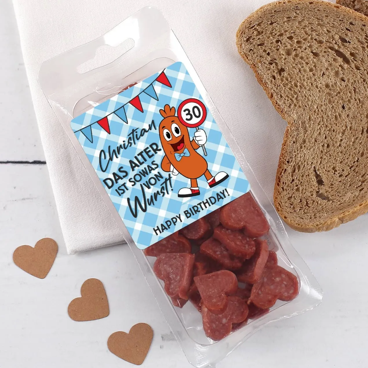 Das Alter ist Wurst! - Salamiherzen zum Geburtstag