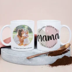 Das größte Glück ist, eine Mama wie Dich zu haben. - Fototasse zum Muttertag