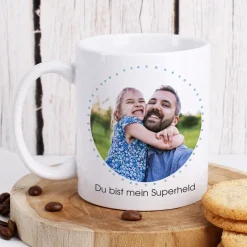 Das größte Glück ist, einen Papa wie Dich zu haben. - Fototasse zum Vatertag