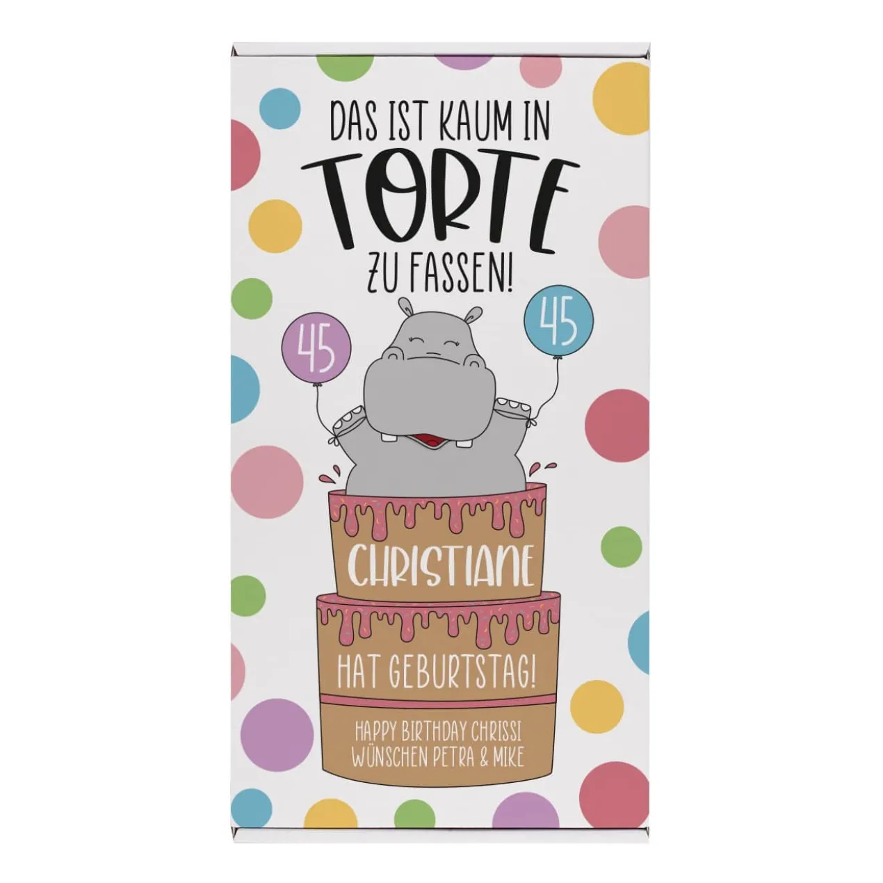 Das ist kaum in Torte zu fassen! Geschenkverpackung für Geburtstagsgeschenke