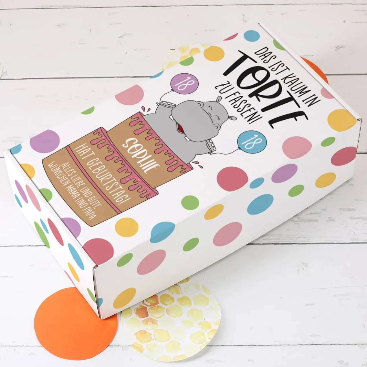 Das ist kaum in Torte zu fassen! Geschenkverpackung für Geburtstagsgeschenke