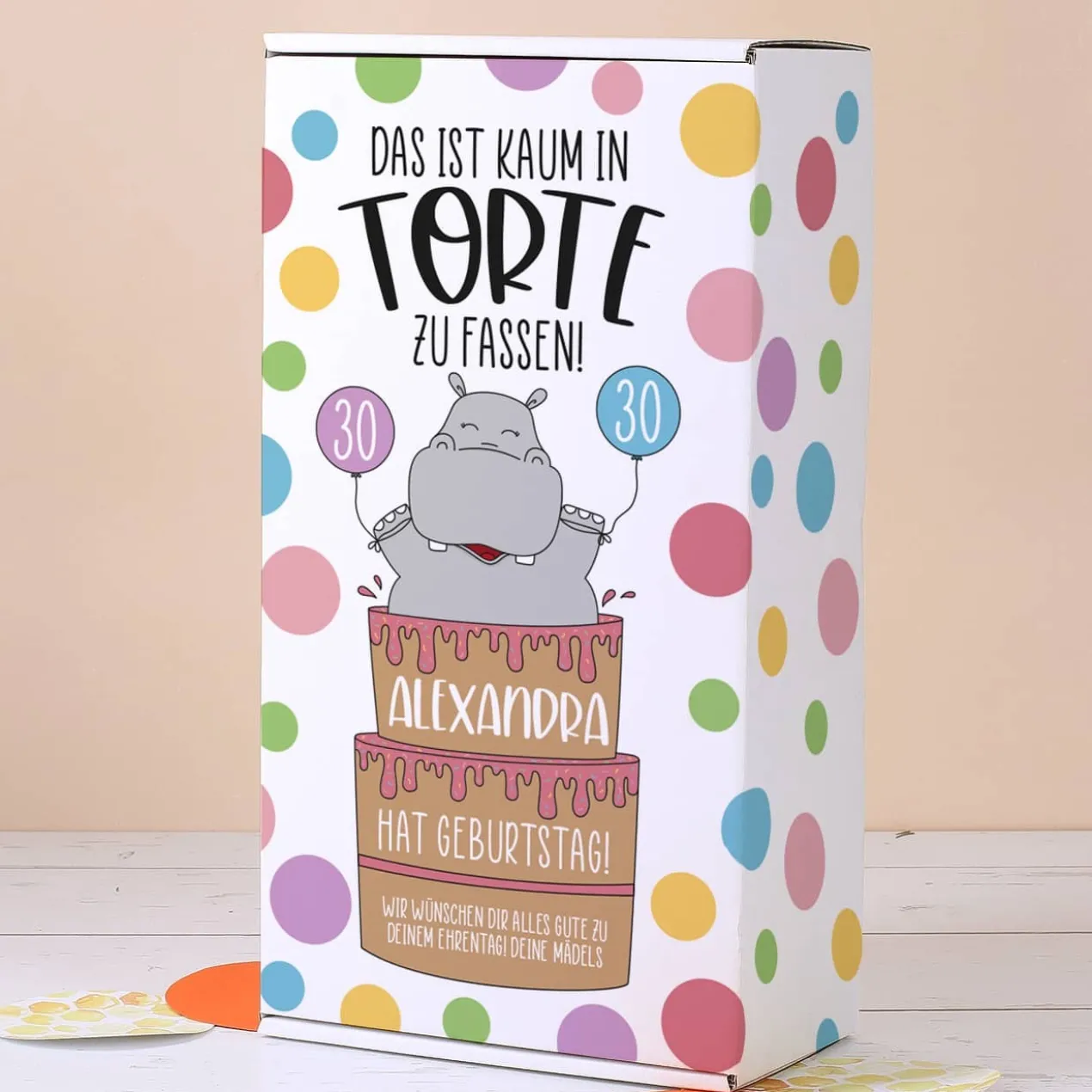 Das ist kaum in Torte zu fassen! Geschenkverpackung für Geburtstagsgeschenke