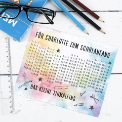 Das kleine Einmaleins - Brillenputztuch zum Schulanfang