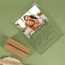 Dekoratives Acrylschild für Freunde personalisiert mit Foto und Text | Freundschaft
