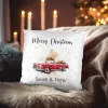 Dekoratives Weihnachts-Kissen mit Ihrem Text & Santa's Fuhrpark