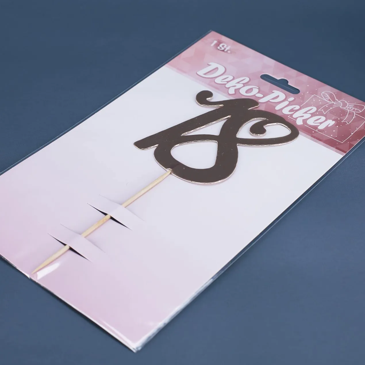 Deko-Stecker 18 in Rosé-Metallic