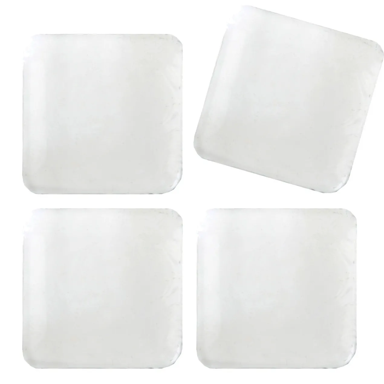 4 Dekosteine transparent