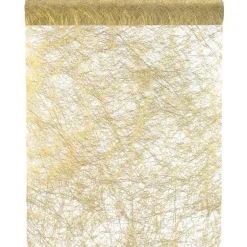 Deko Tischläufer aus Vlies in Gold / Metallic - 500 cm x 30 cm