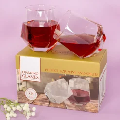 Diamant-Gläser im 2er Set | 330 ml