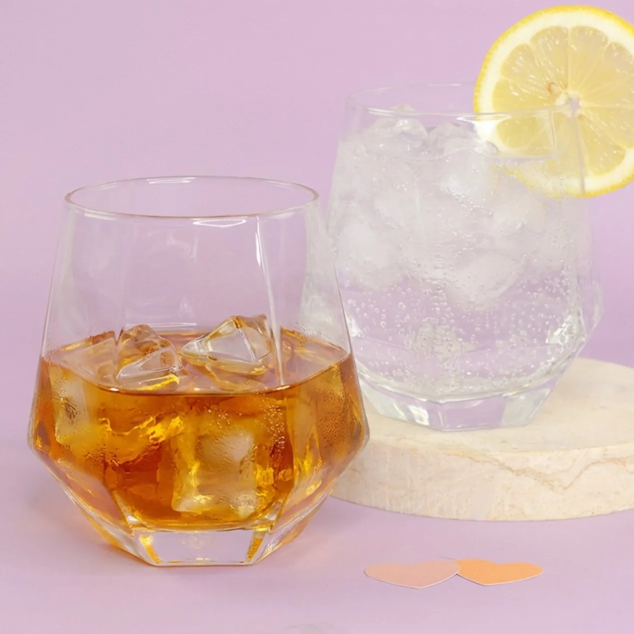 Diamant-Gläser im 2er Set | 330 ml