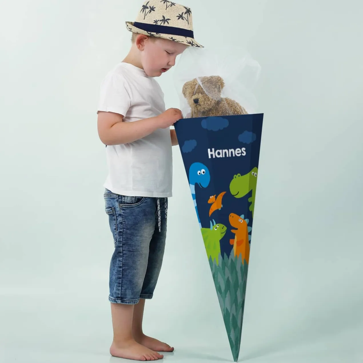 Dinosaurier - Schultüte mit Name