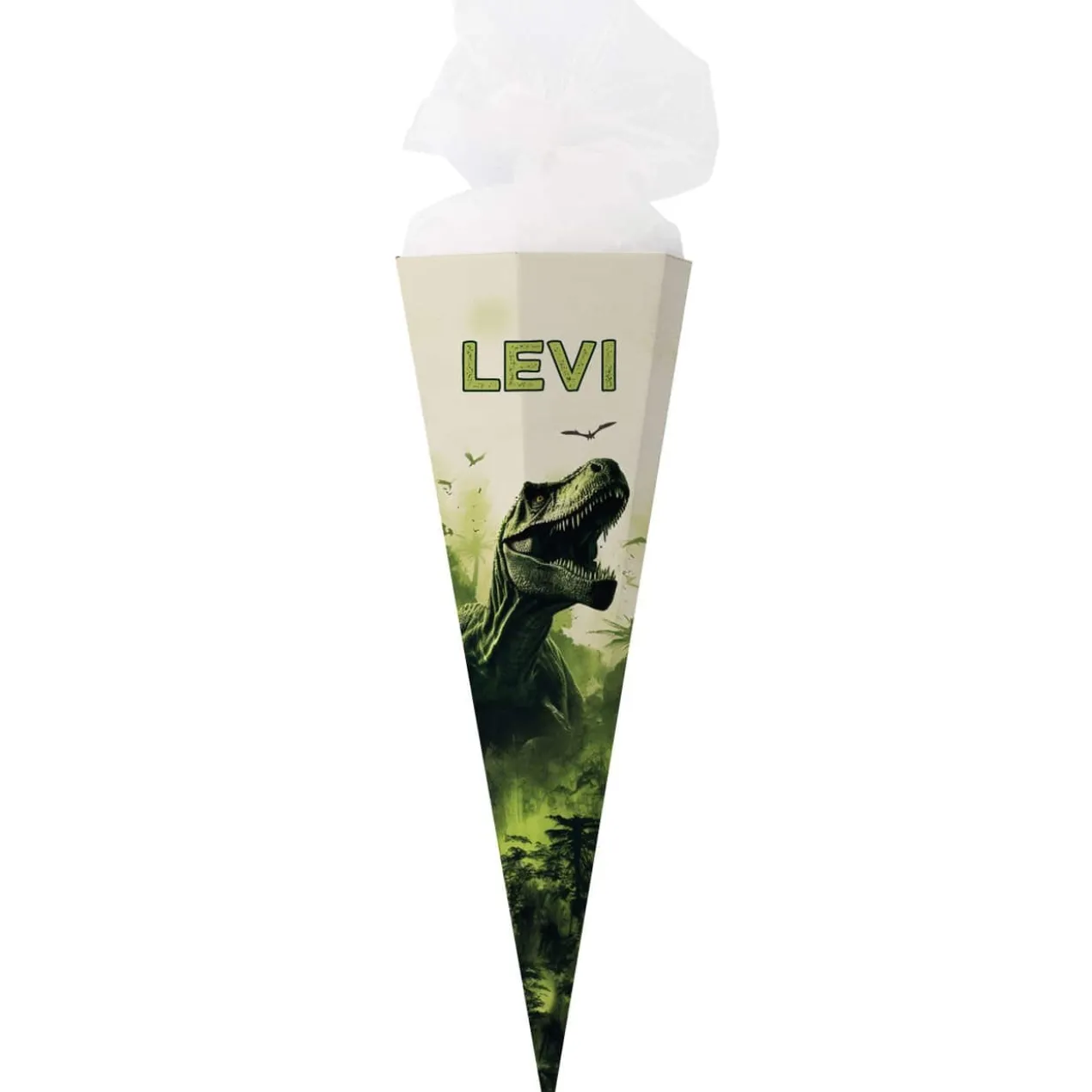 Dinosaurier - Schultüte XL mit T-Rex und Name personalisiert | 80cm
