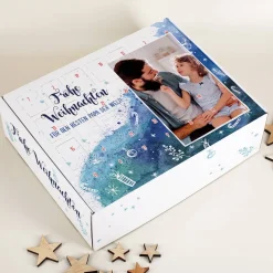 DIY Adventskalender in Watercolor-Optik mit Foto und Wunschtext