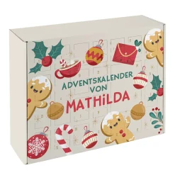 DIY Adventskalender mit niedlichem Lebkuchenmotiv zum selber füllen