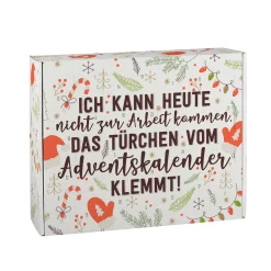 DIY Adventskalender mit witziger Arbeitsunfähigkeitsbescheinigung für Frauen und Männer