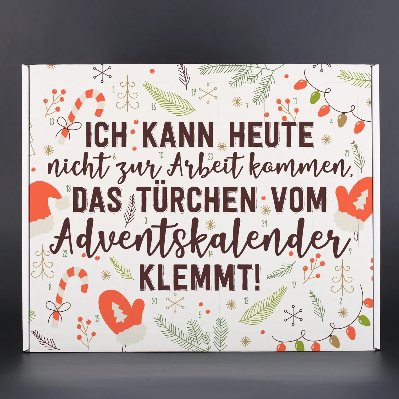 DIY Adventskalender mit witziger Arbeitsunfähigkeitsbescheinigung für Frauen und Männer