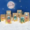 DIY Adventskalender Weihnachtsstadt - 24 Papiertüten und Aufkleber