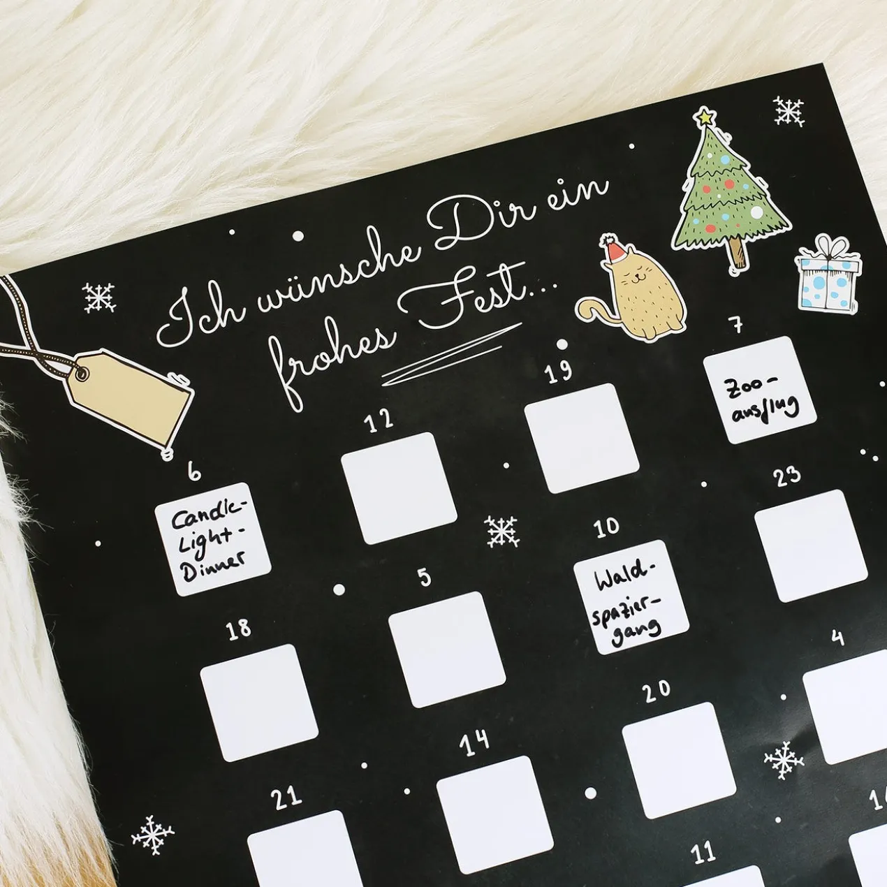DIY Adventskalender - zum Freirubbeln