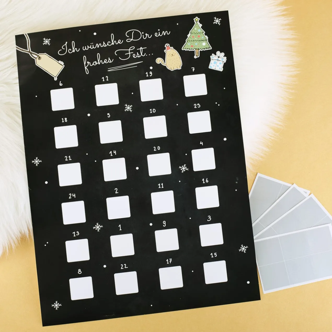 DIY Adventskalender - zum Freirubbeln