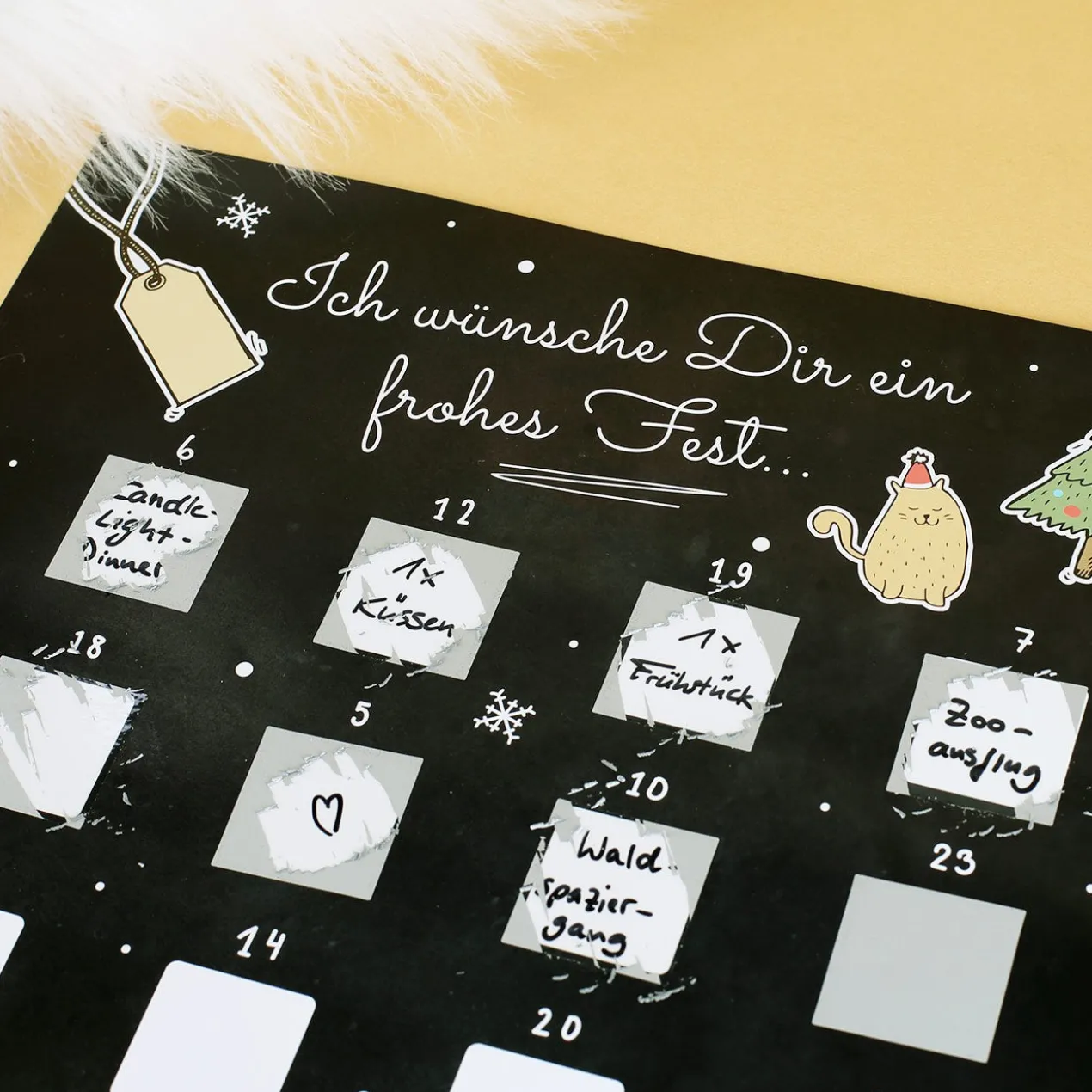 DIY Adventskalender - zum Freirubbeln