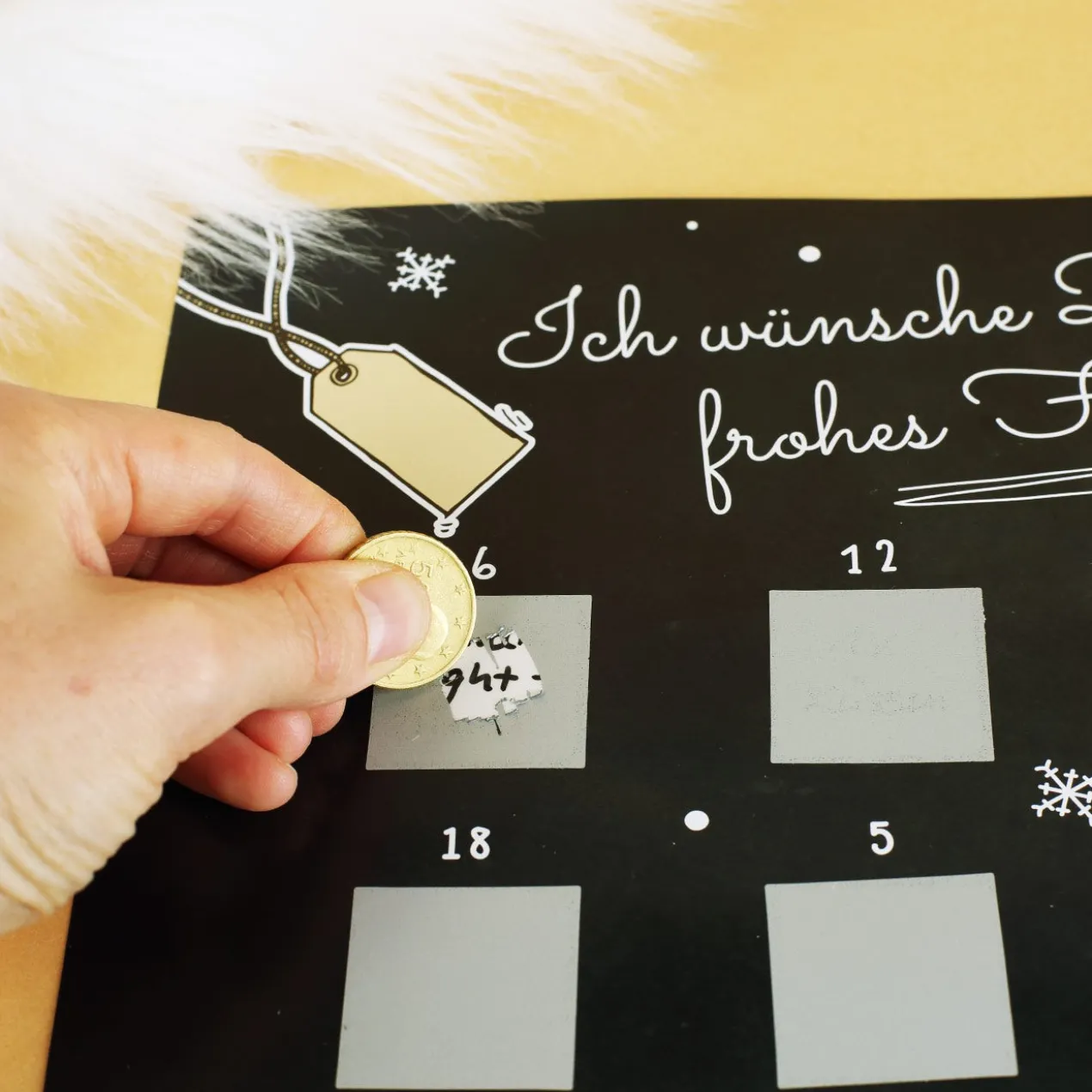 DIY Adventskalender - zum Freirubbeln