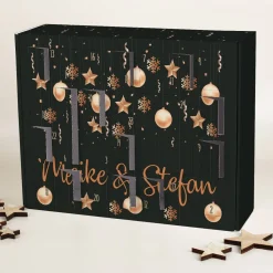 DIY Adventskalender zum selbst Befüllen mit Christbaumschmuck bedruckt