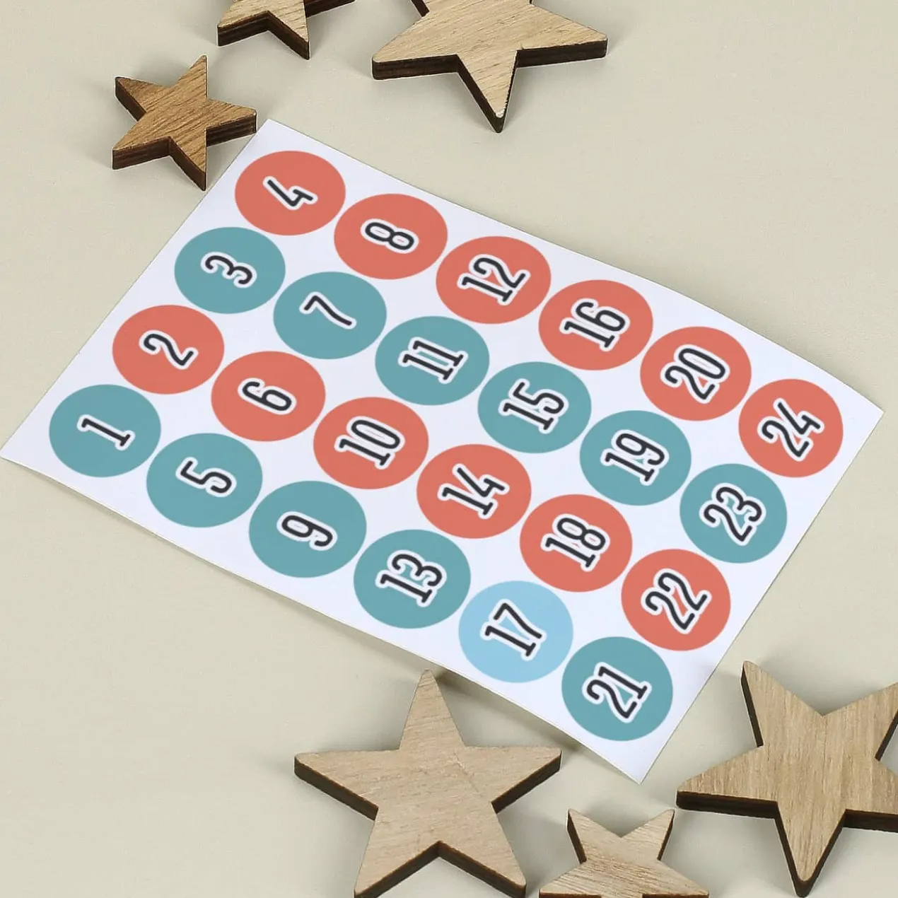 DIY Bierkasten-Adventskalender Set mit Ihrem Foto und Name personalisiert