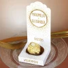 DIY Faltaufsteller zur Hochzeit im 4er-Set mit Ihren Wunschnamen und goldenem Konfetti bedruckt