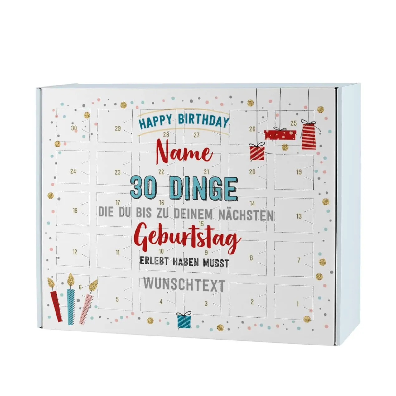 DIY Gutschein Kalender zum Geburtstag - für 30 besondere Erlebnisse