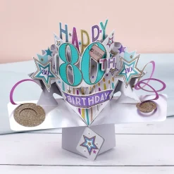 3D Karte zum 80. Geburtstag