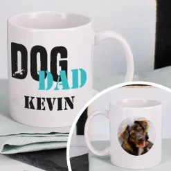 Dog Mom | Dog Dad - Fototasse mit Ihrem Wunschnamen