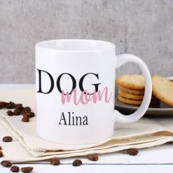Dog Mom | Dog Dad - Fototasse mit Ihrem Wunschnamen