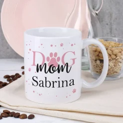 Dog Mom | Dog Dad - Keramiktasse mit Wunschname