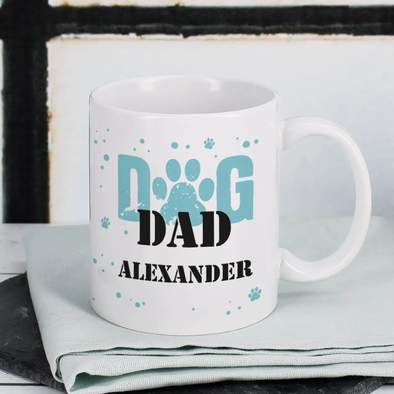 Dog Mom | Dog Dad - Keramiktasse mit Wunschname