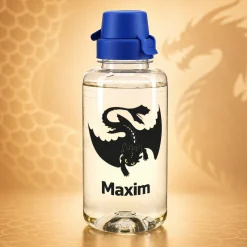 Drachen - Trinkflasche mit Name personalisiert 700ml | Geschenk für Jungen zur Einschulung