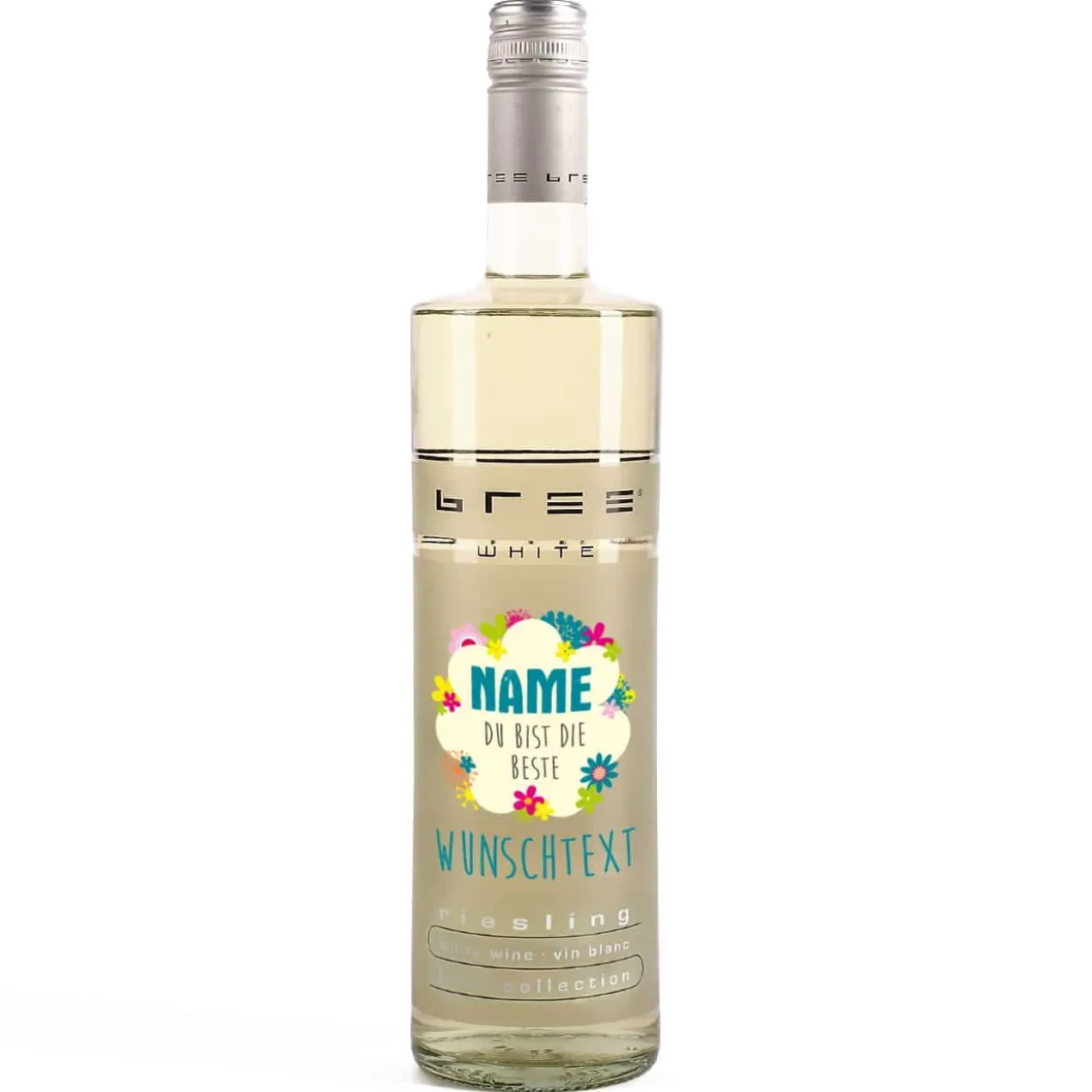 Du bist die Beste! Weißwein mit persönlichem Aufdruck