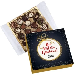 Du bist ein Geschenk - Lindt Pralinen mit Name, 100g