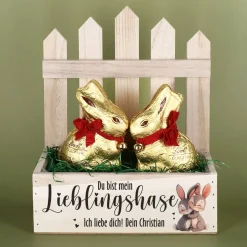 Du bist mein Lieblingshase - Geschenkset zu Ostern mit 2 Lindthasen