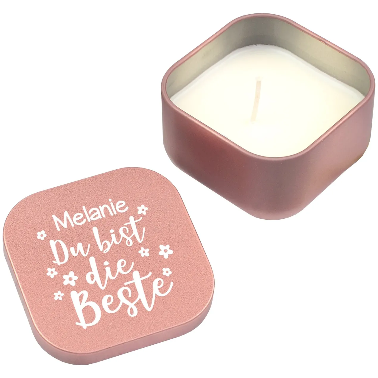 Duftkerze personalisiert mit Name als Geschenk zum Muttertag für die beste Mama, Oma & Freundin