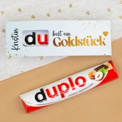 duplo Riegel personalisiert mit Name | Goldstück | Schokoriegel als kleines Geschenk