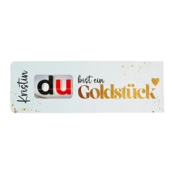 duplo Riegel personalisiert mit Name | Goldstück | Schokoriegel als kleines Geschenk