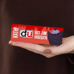 duplo Riegel zu Halloween in personalisierter Geschenkverpackung mit Name | Du bist zum Anbeißen