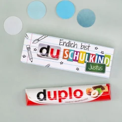 duplo Riegel zur Einschulung mit Name personalisiert | Schulkind Geschenk für Jungen & Mädchen