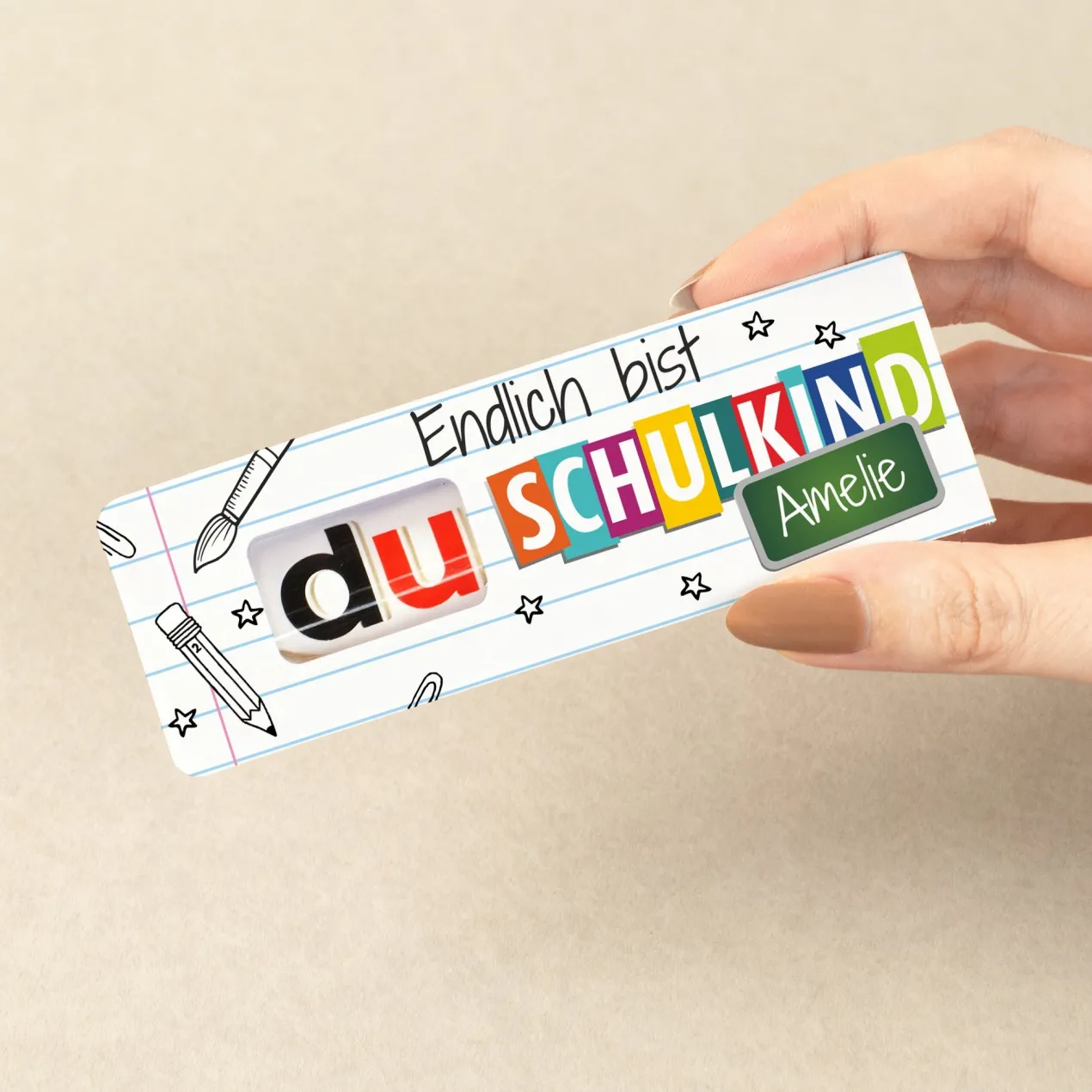 duplo Riegel zur Einschulung mit Name personalisiert | Schulkind Geschenk für Jungen & Mädchen