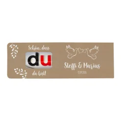 duplo Riegel zur Hochzeit personalisiert mit Namen & Datum | Schokoriegel als Gastgeschenk