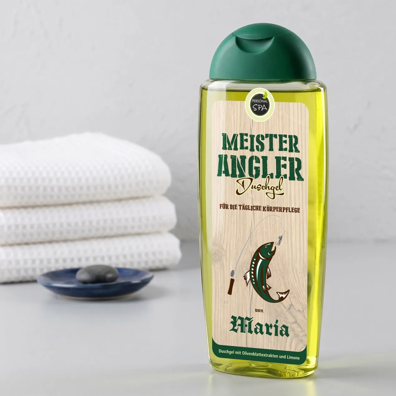 Duschgel für den Meister Angler mit Wunschname