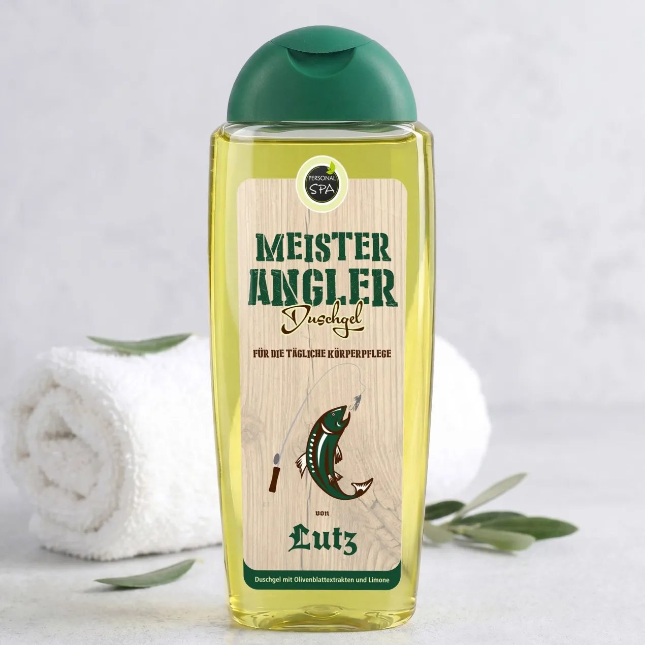 Duschgel für den Meister Angler mit Wunschname