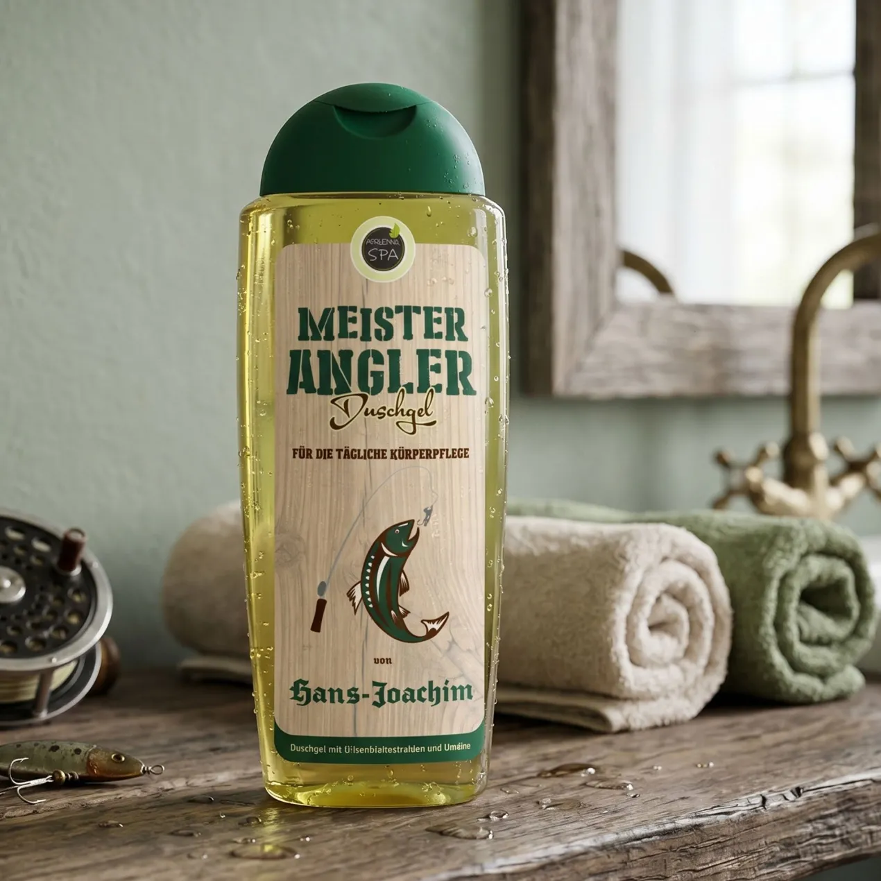 Duschgel für den Meister Angler mit Wunschname