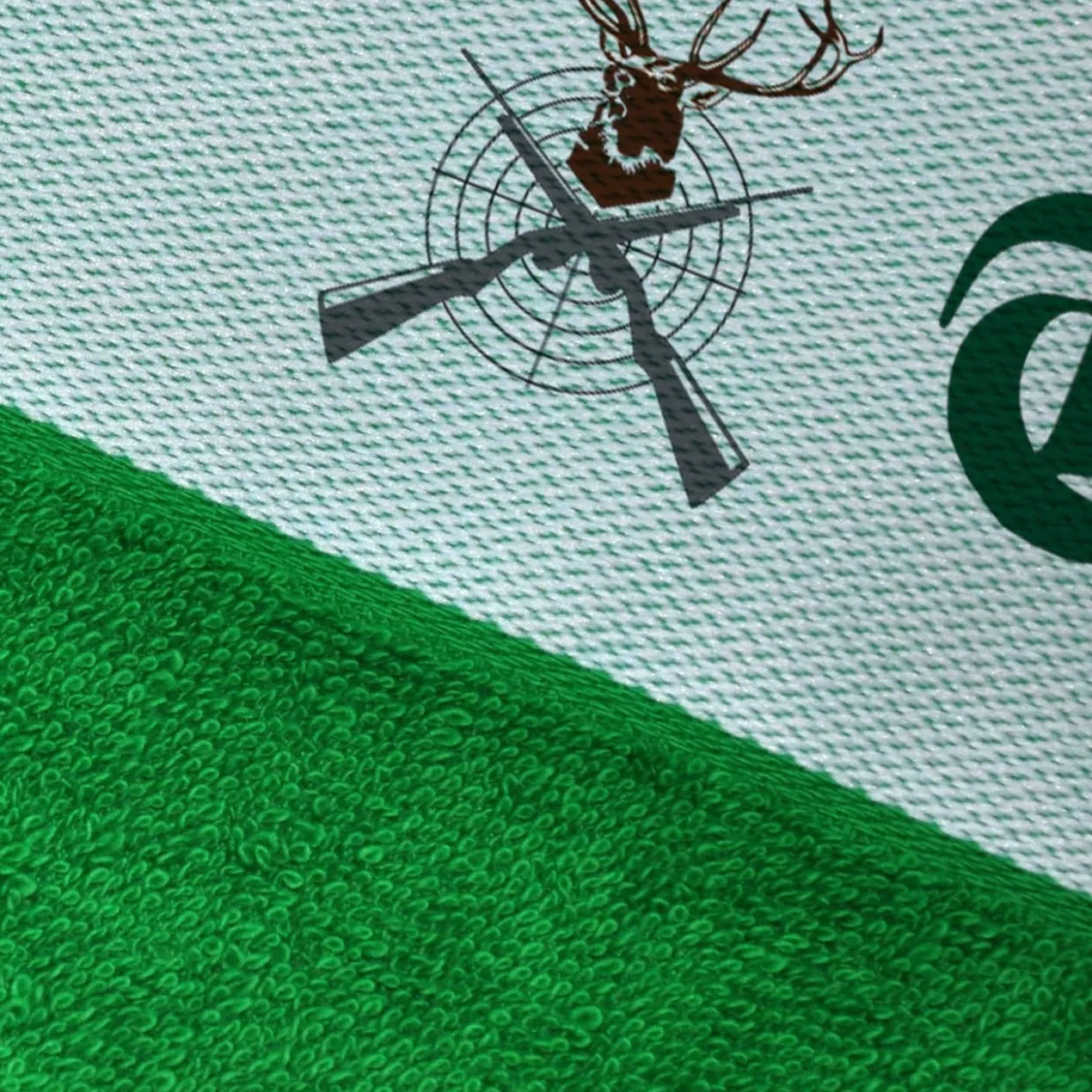 Dusch- und Badetuch mit Wunschname für Jäger